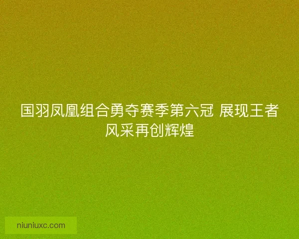 国羽凤凰组合勇夺赛季第六冠 展现王者风采再创辉煌